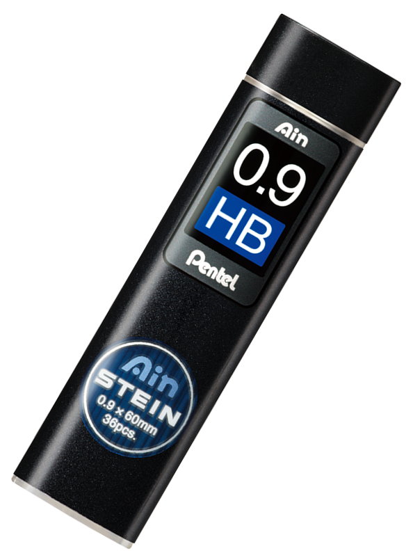 Pentel C279-2BO Ain Stein - Mine sottili, spessore tratto: 0,9 mm, durezza 2B, contenitore con 36 pezzi